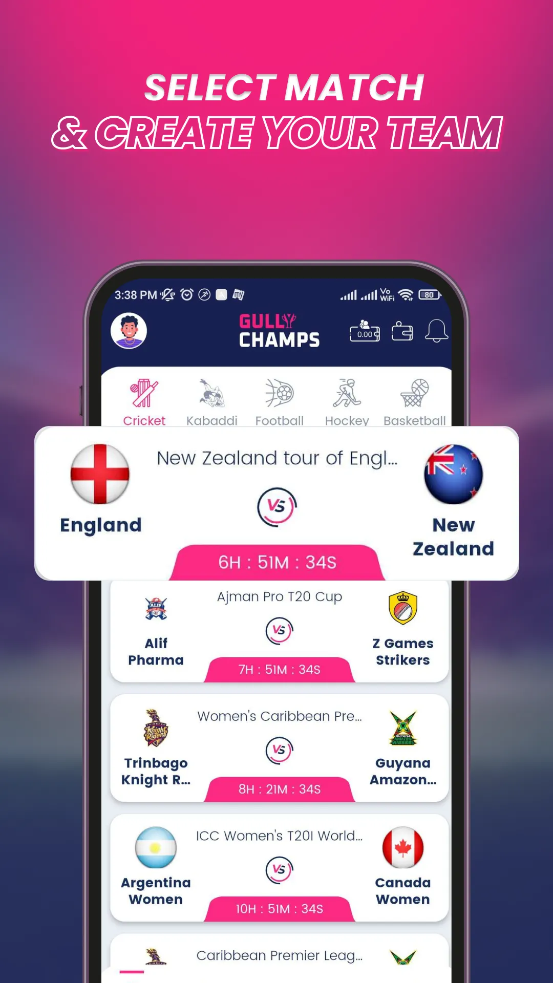 GULLY CHAMPS : Fantasy Sports | Indus Appstore | Screenshot