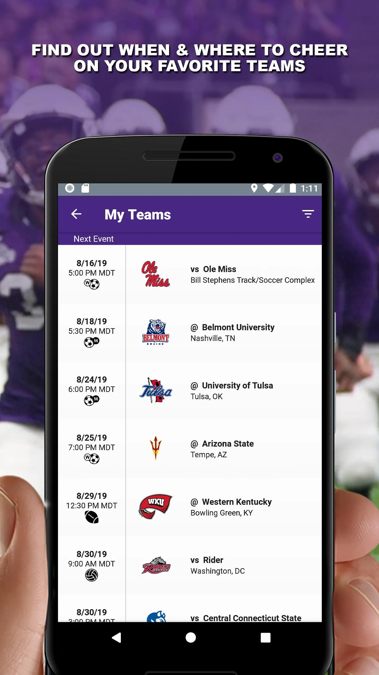 UCA Athletics | Indus Appstore | Screenshot