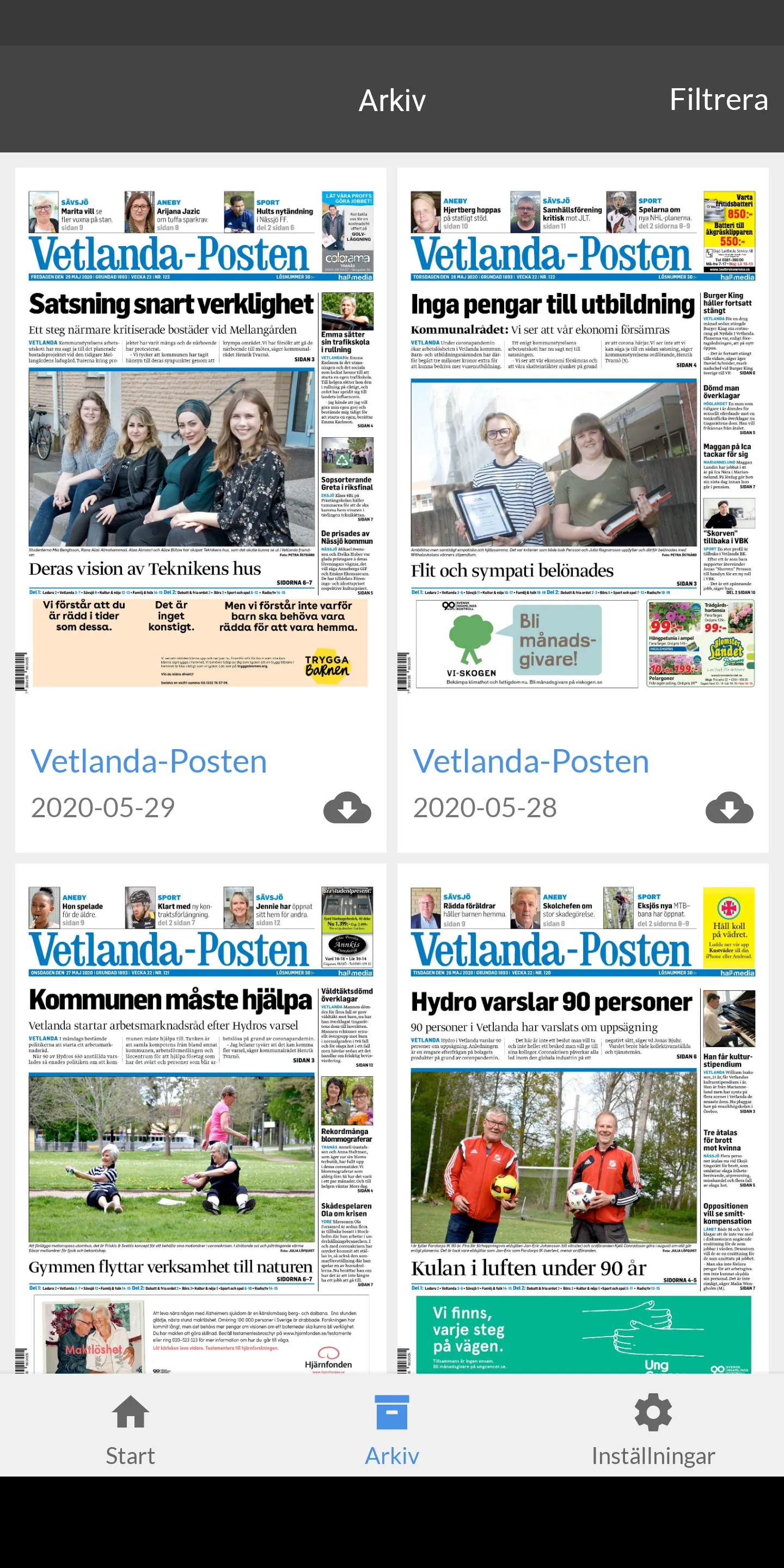 Vetlanda-Posten e-tidning | Indus Appstore | Screenshot