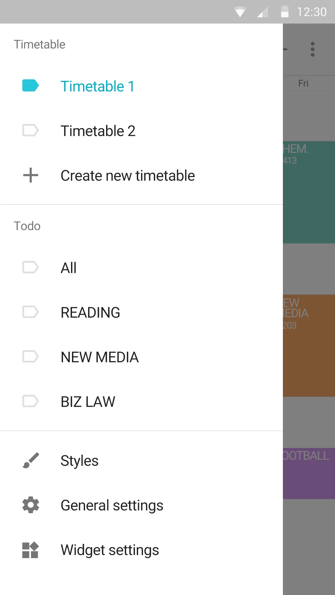 Timetable : Simple & Colorful | Indus Appstore | Screenshot