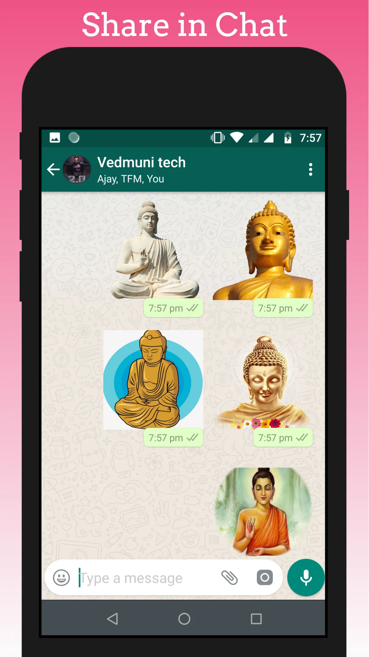 Lord Buddha Stickers for WA | Indus Appstore | Screenshot