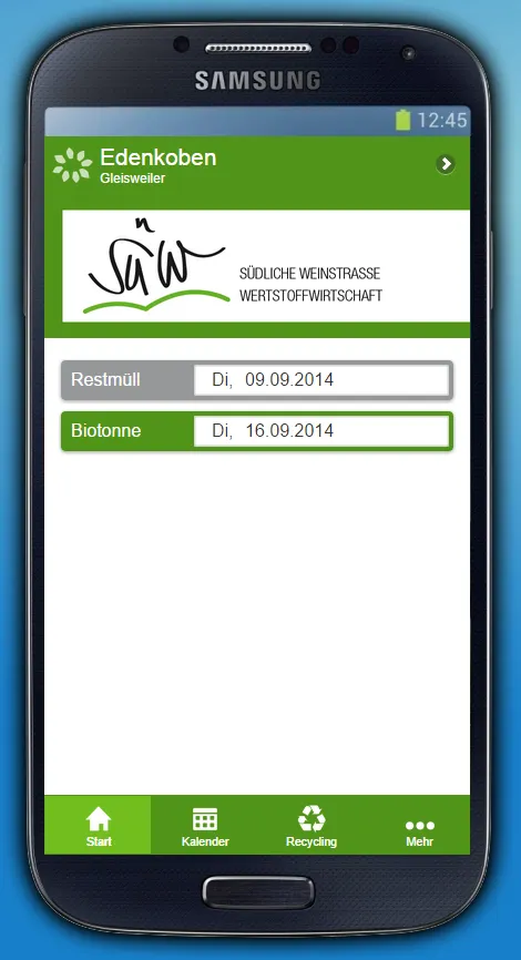 SÜW-WertstoffApp | Indus Appstore | Screenshot