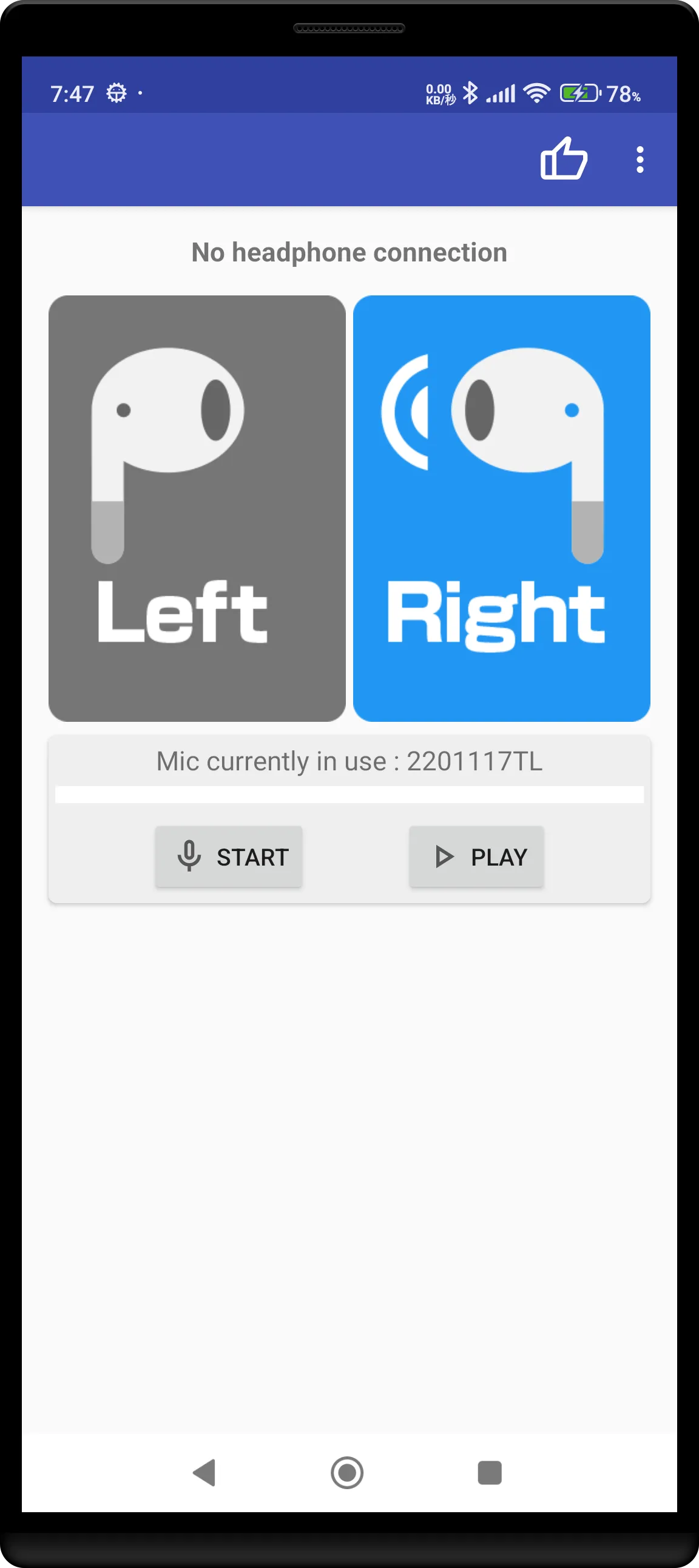 Headphone Left Right Mic Test | Indus Appstore | Screenshot