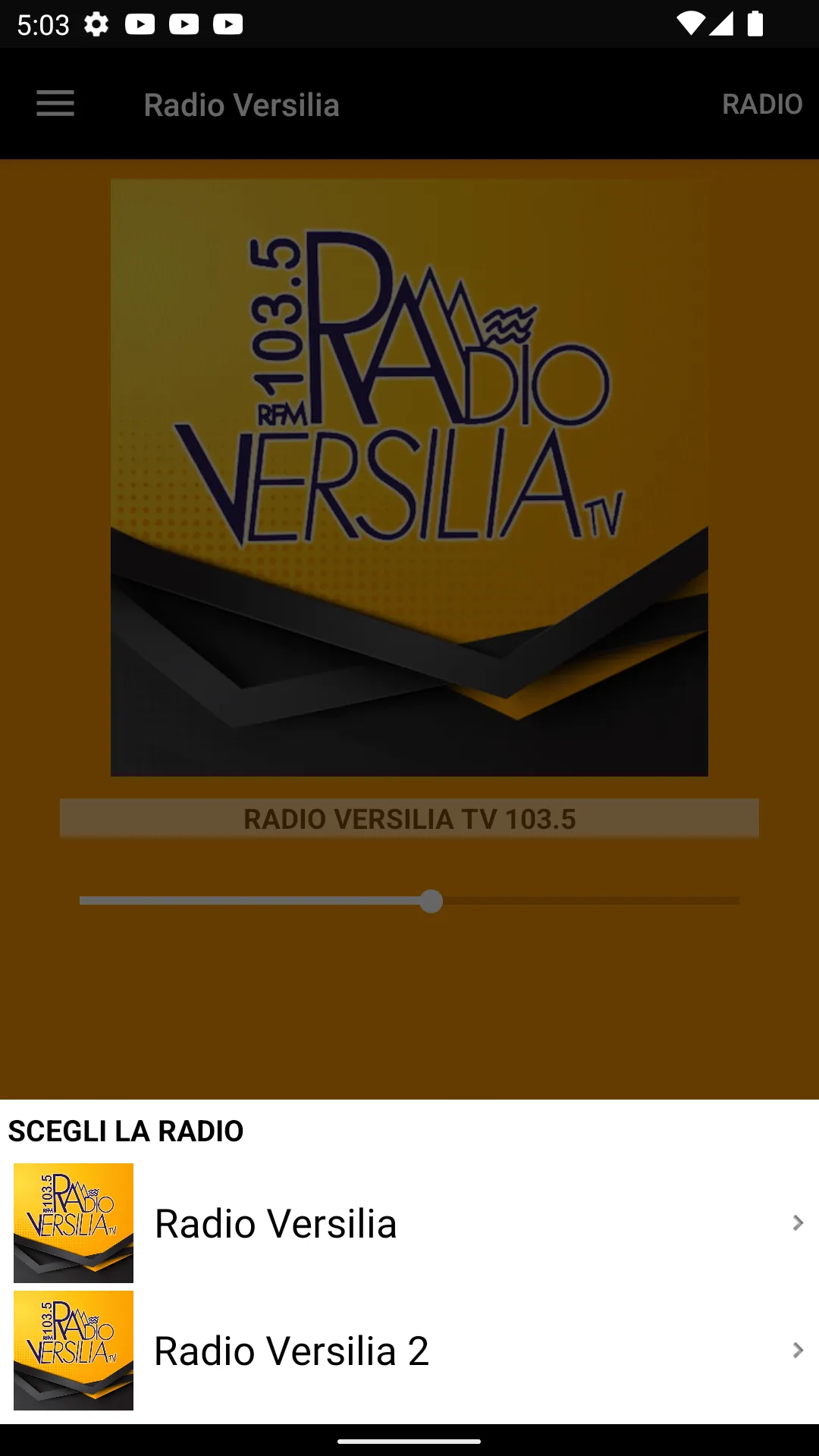 RADIO VERSILIA TV 103.5 | Indus Appstore | Screenshot