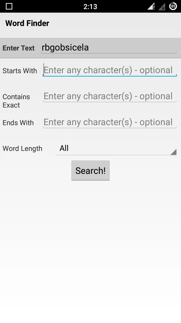 Word Finder Scrabble Solver | Indus Appstore | Screenshot