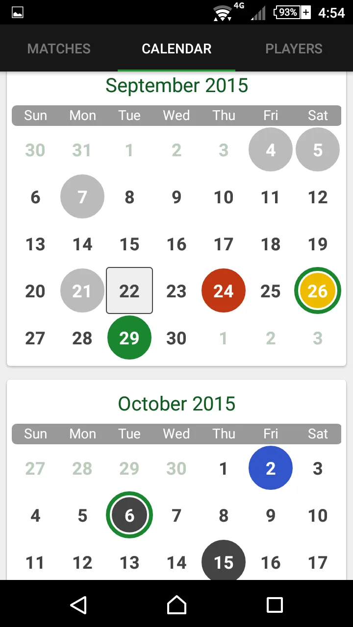 Calecio Sport Events Organizer | Indus Appstore | Screenshot