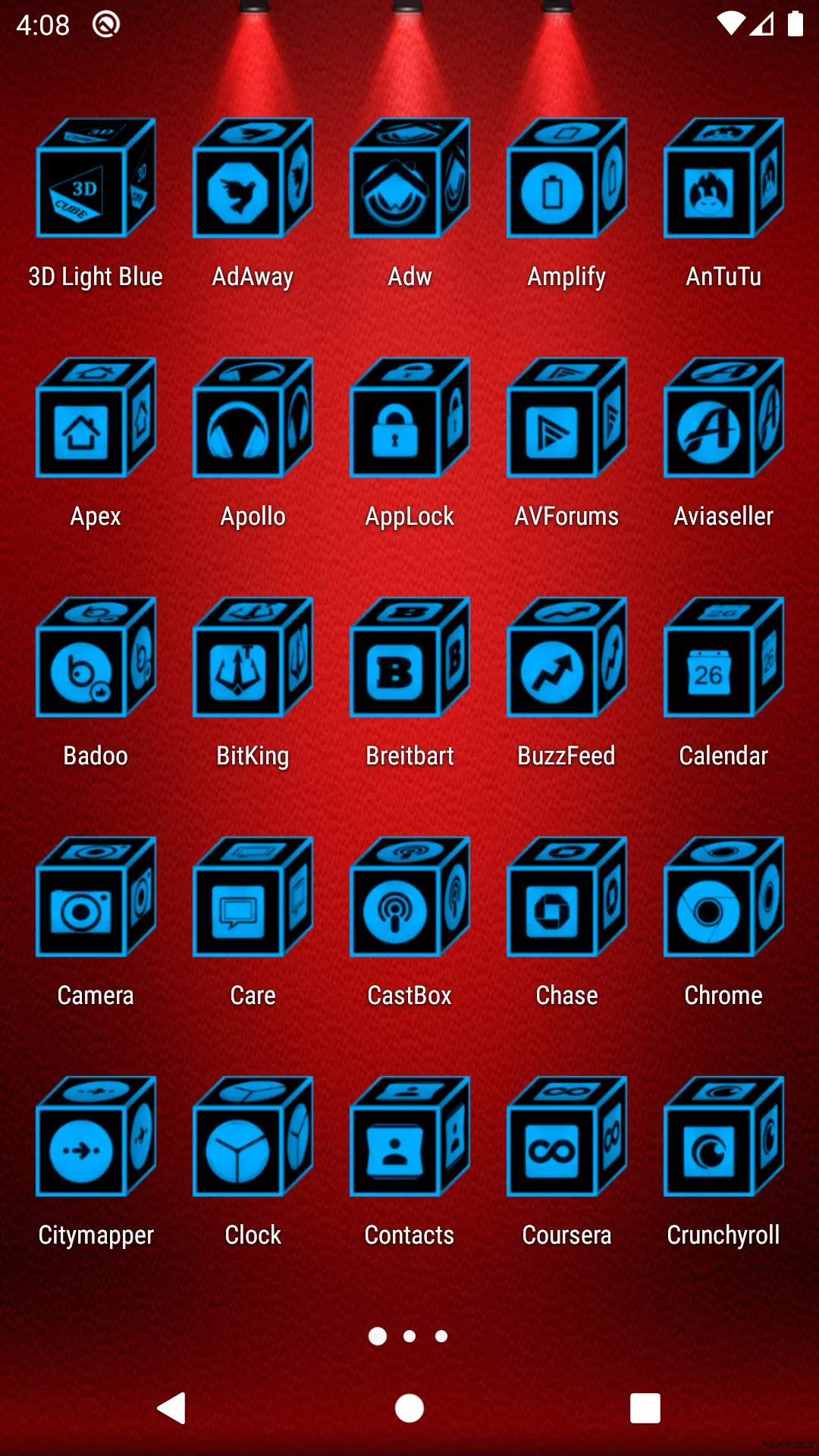 3D Flat Light Blue Icon Pack | Indus Appstore | Screenshot