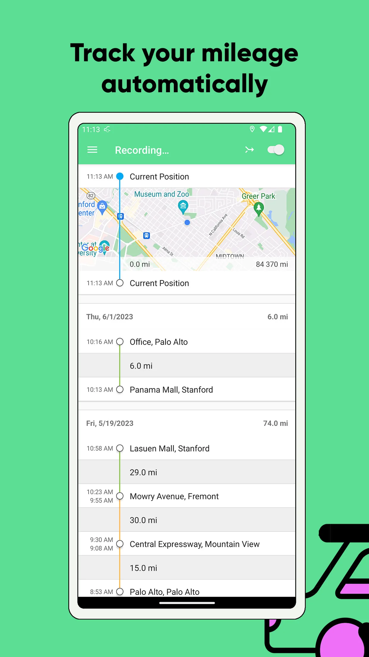 tour - Automatic Mileage Log | Indus Appstore | Screenshot