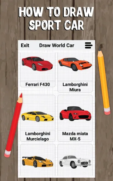 How to Draw : Sports Cars, Amb | Indus Appstore | Screenshot