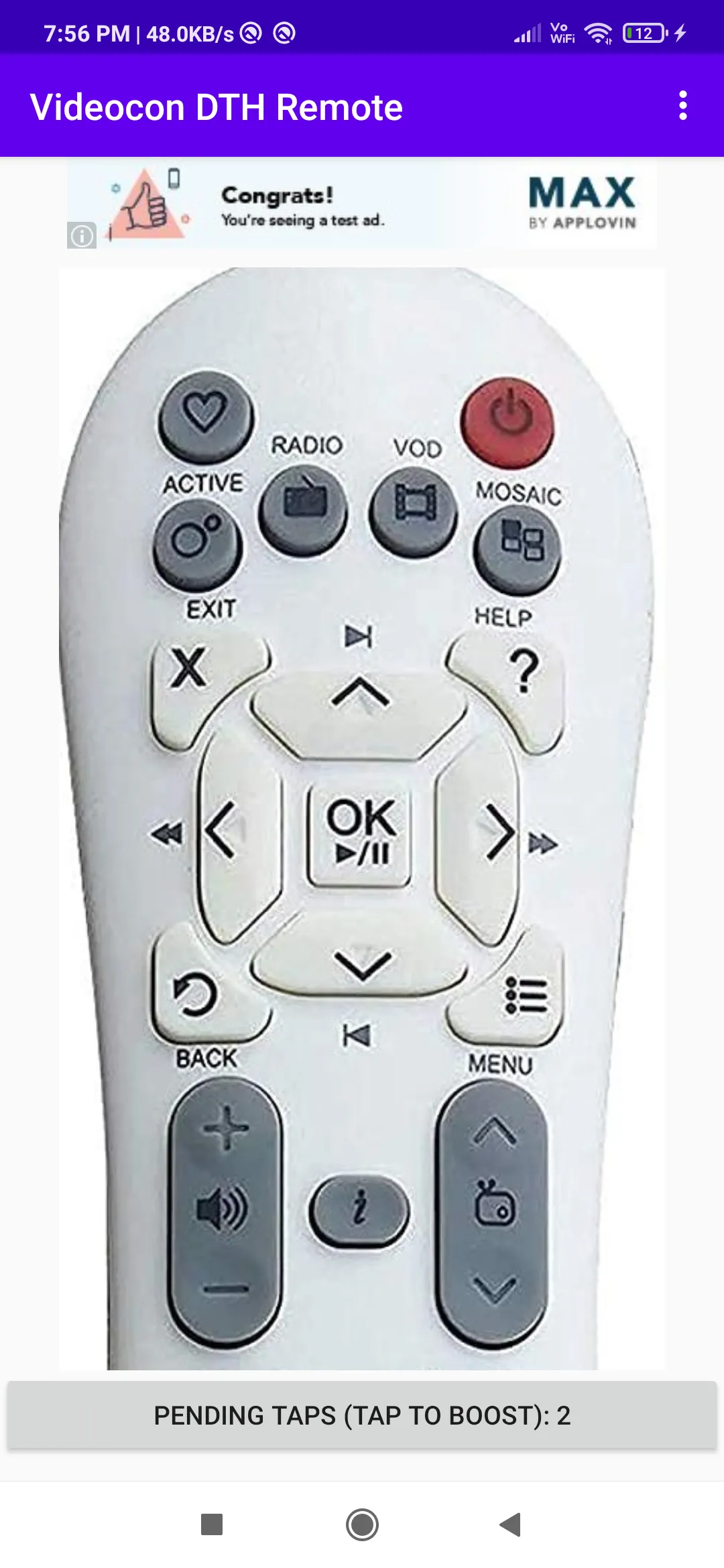 Videocon DTH Remote | Indus Appstore | Screenshot