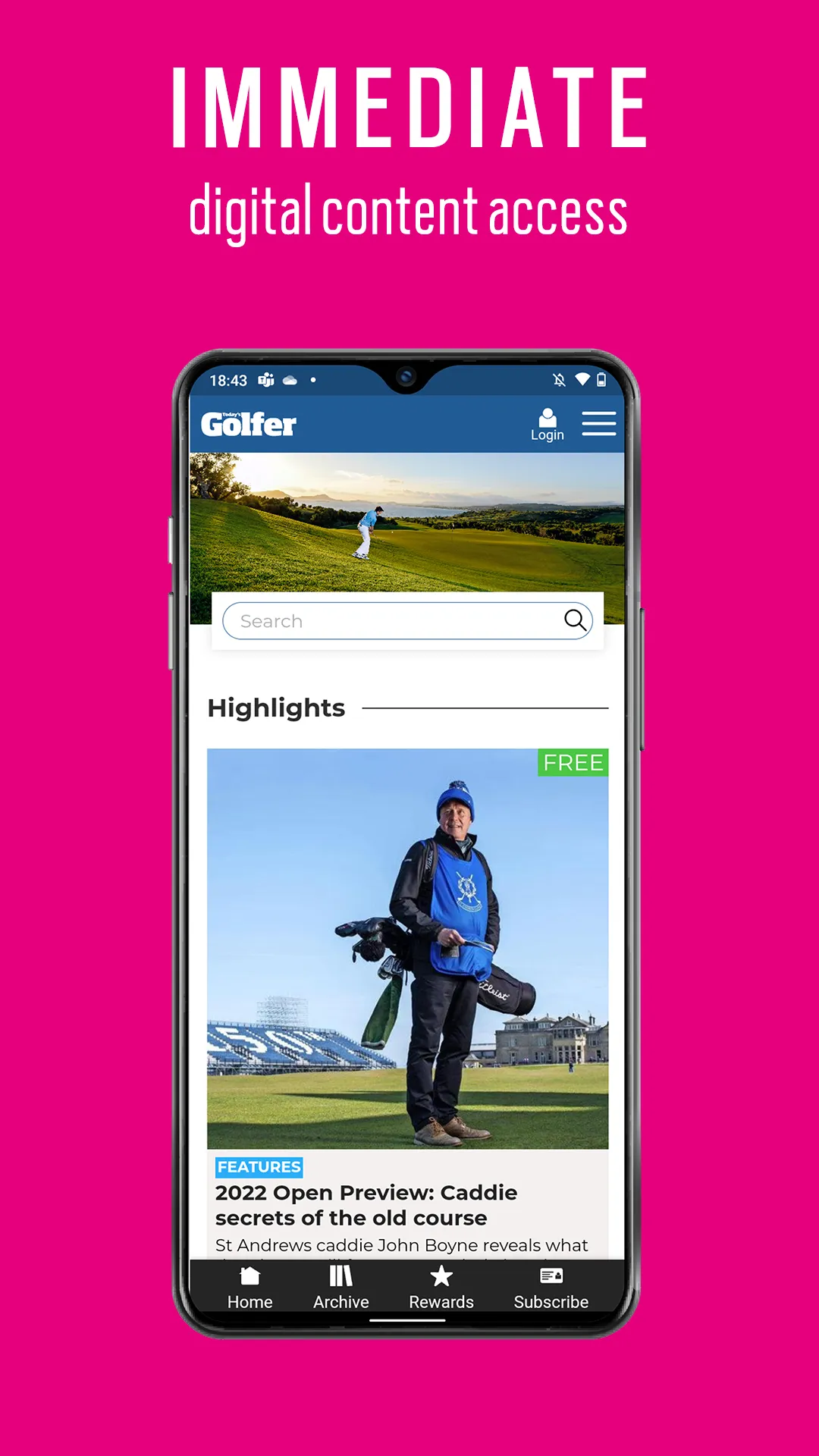 Today's Golfer Magazine | Indus Appstore | Screenshot