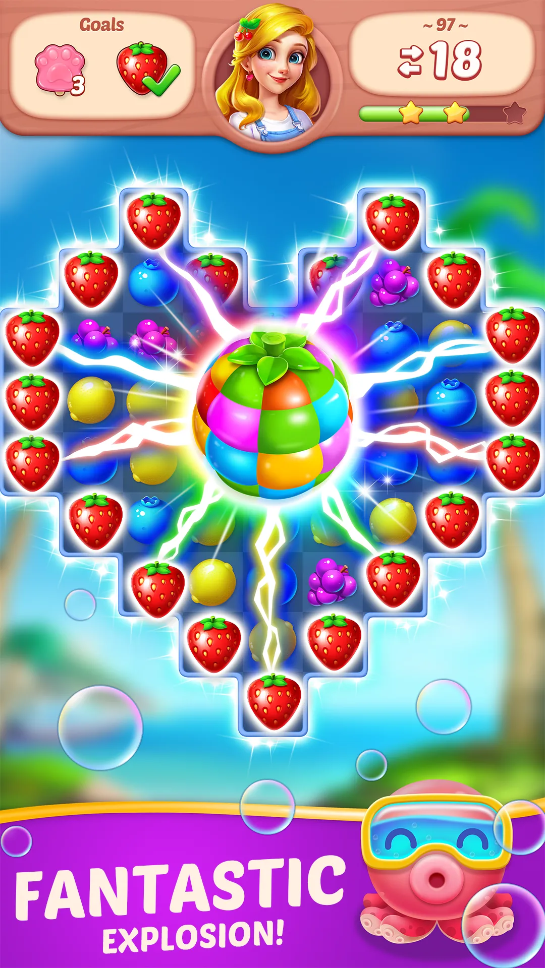 Fruit Diary - Match 3 Games | Indus Appstore | Screenshot