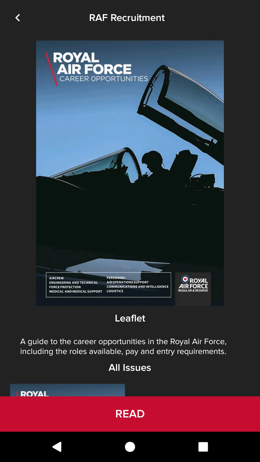 RAF Recruitment | Indus Appstore | Screenshot