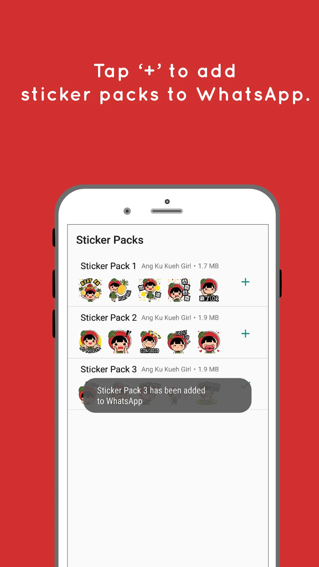 Ang Ku Kueh Girl WA Stickers | Indus Appstore | Screenshot