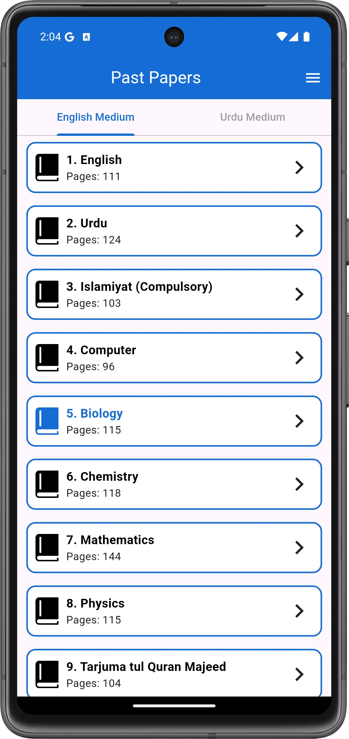 9th Science Past Paper 2025 | Indus Appstore | Screenshot