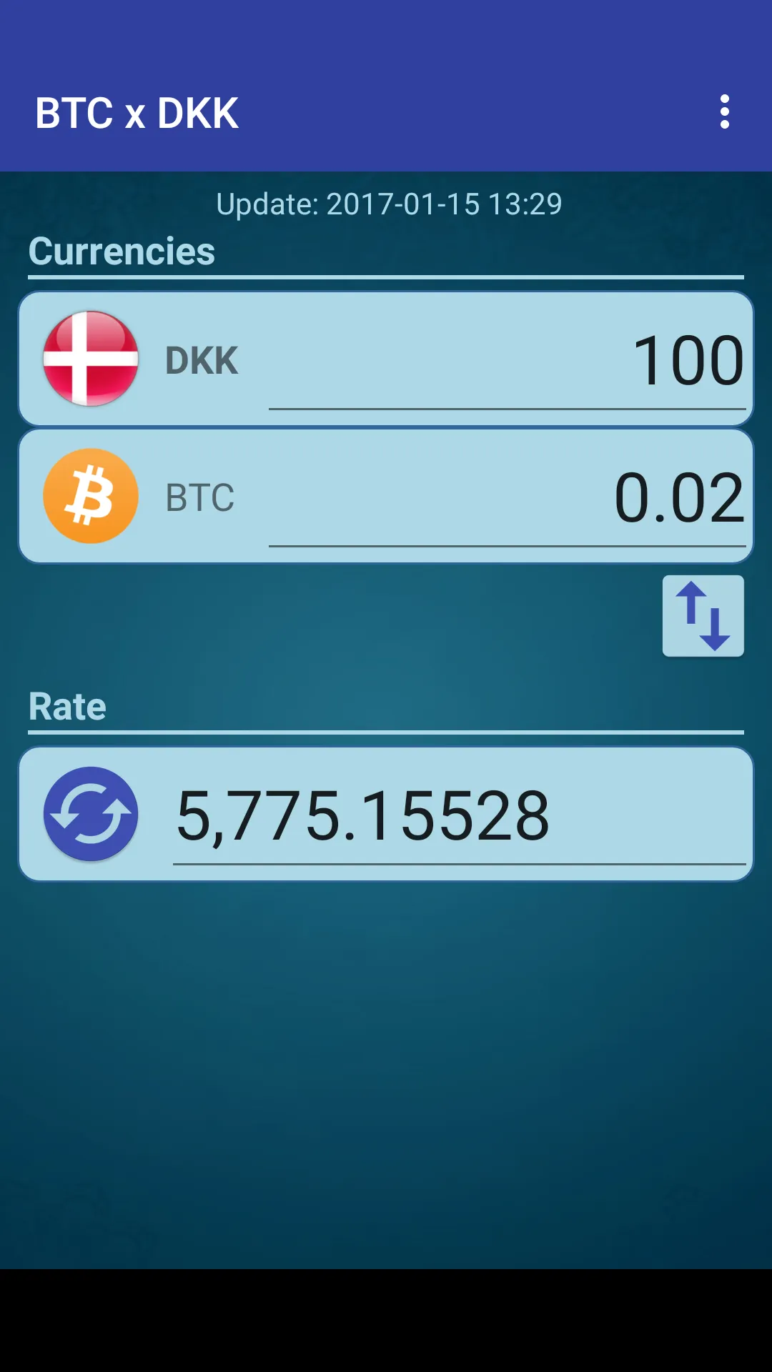 Bitcoin x Danish Krone | Indus Appstore | Screenshot