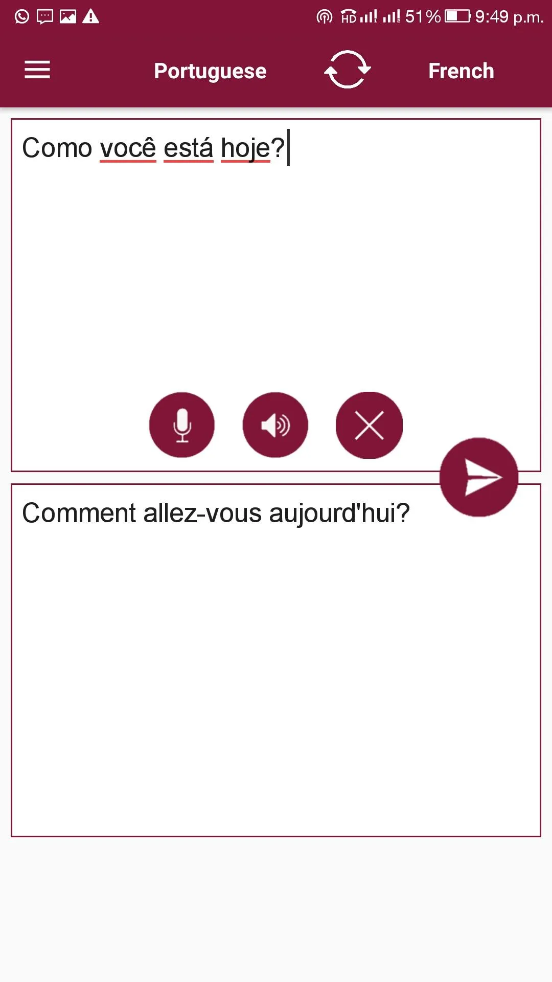 French - Portuguese Translator | Indus Appstore | Screenshot