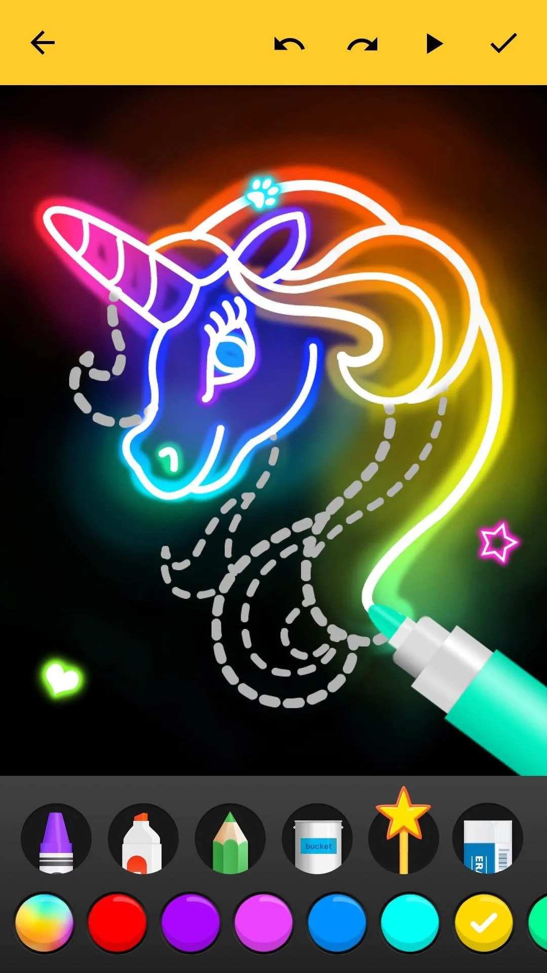 Learn to Draw Glow Cartoon | Indus Appstore | Screenshot