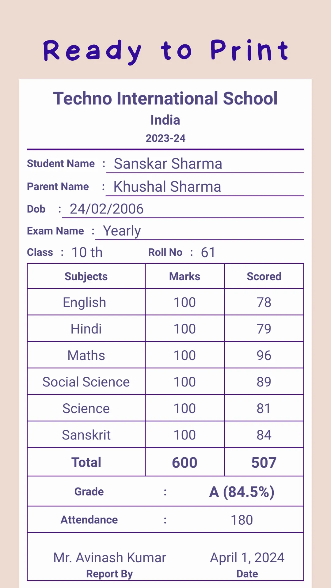 Report Card Maker | Indus Appstore | Screenshot