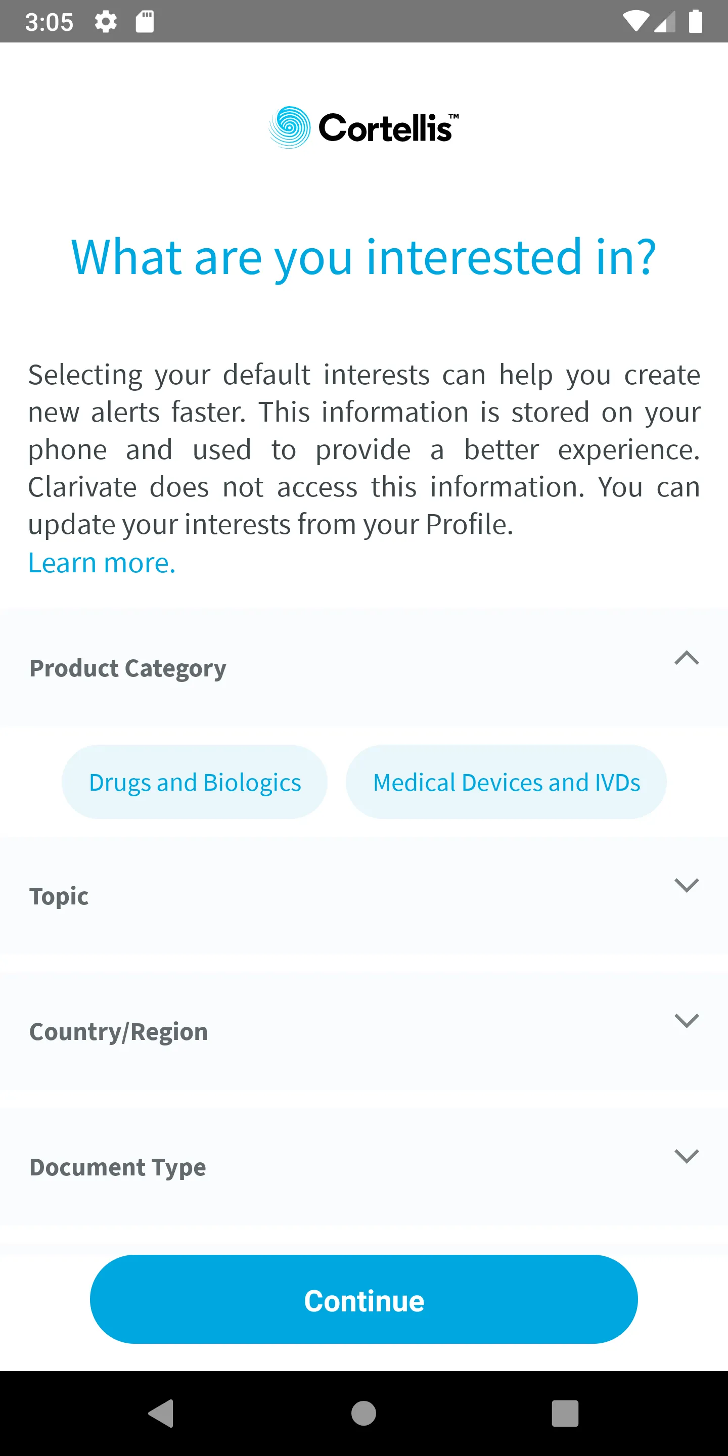 Cortellis Regulatory Alerts | Indus Appstore | Screenshot