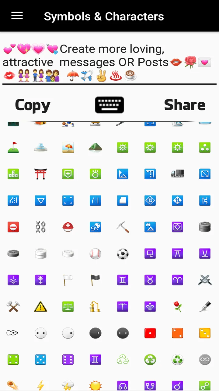 Message Symbols & Characters | Indus Appstore | Screenshot