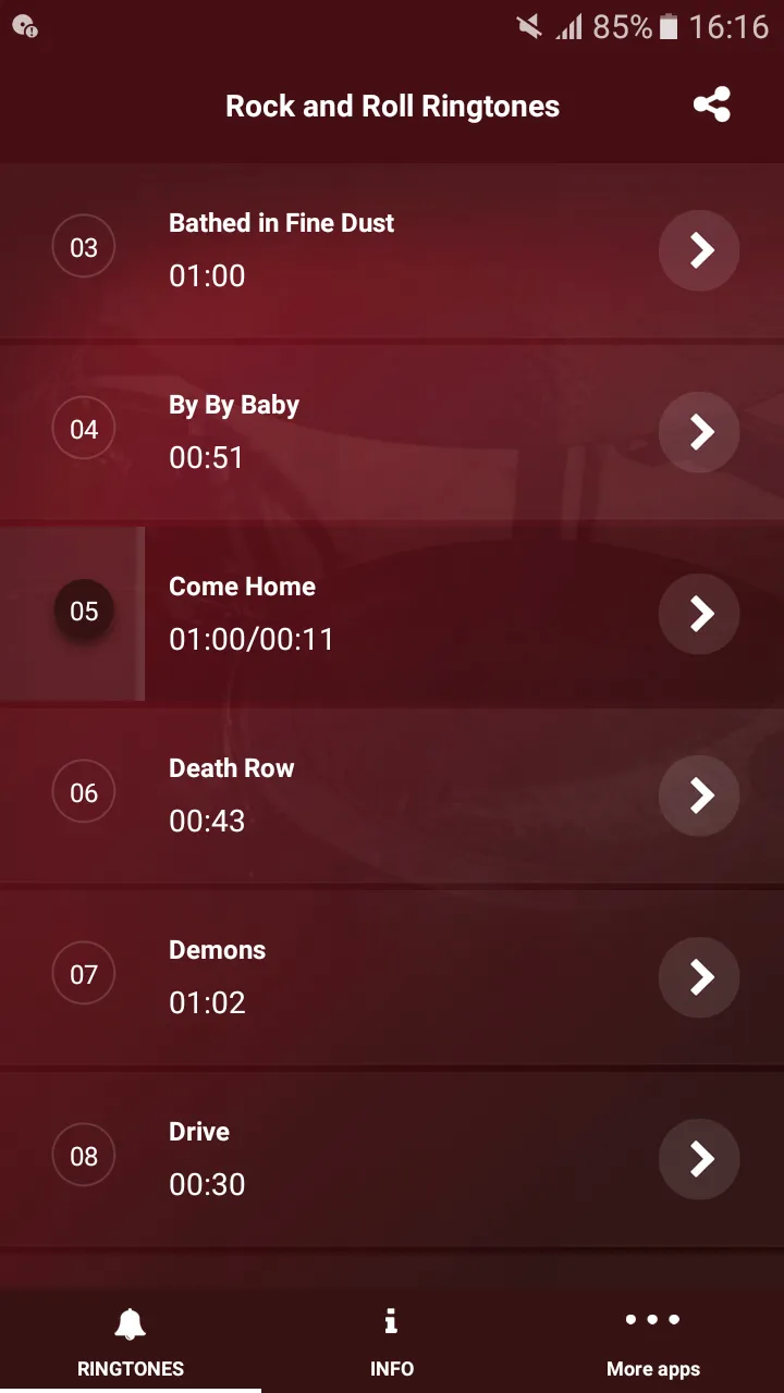 Rock and Roll Ringtones | Indus Appstore | Screenshot