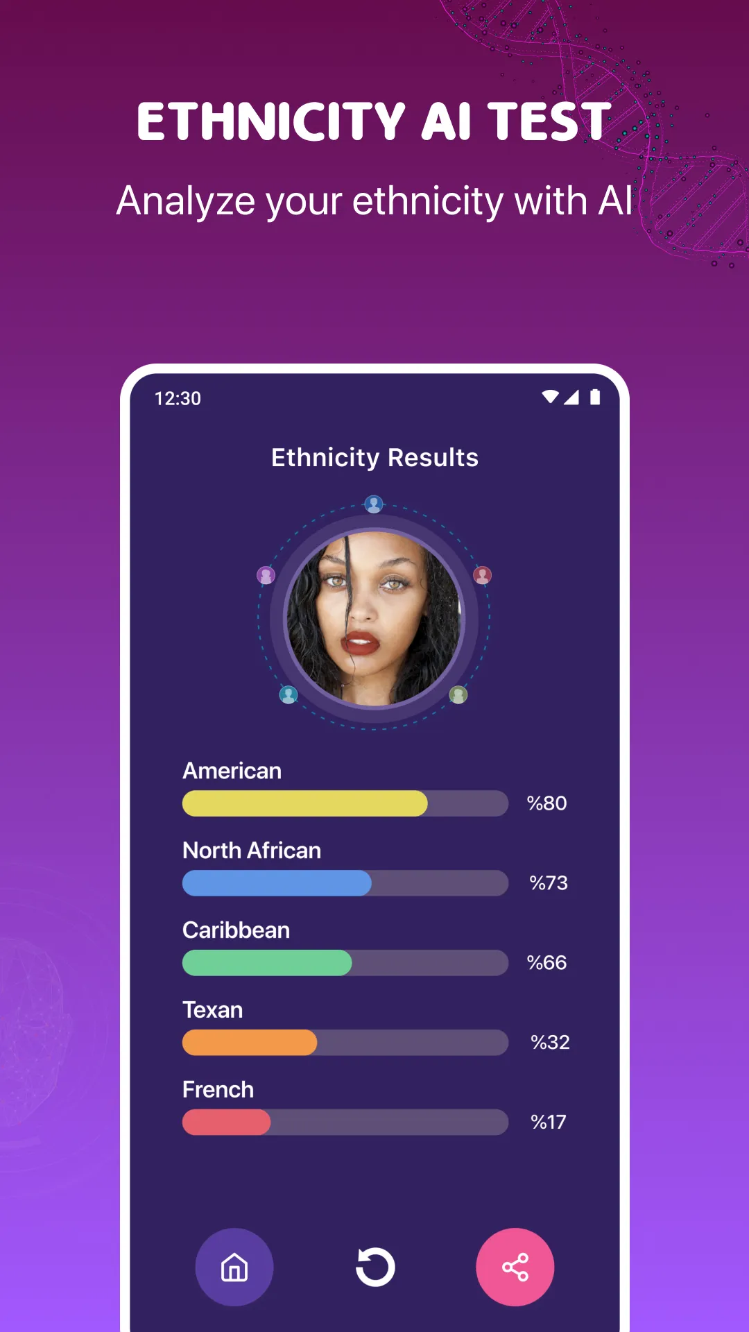 DNAlyzer DNA Ancestry Gradient | Indus Appstore | Screenshot