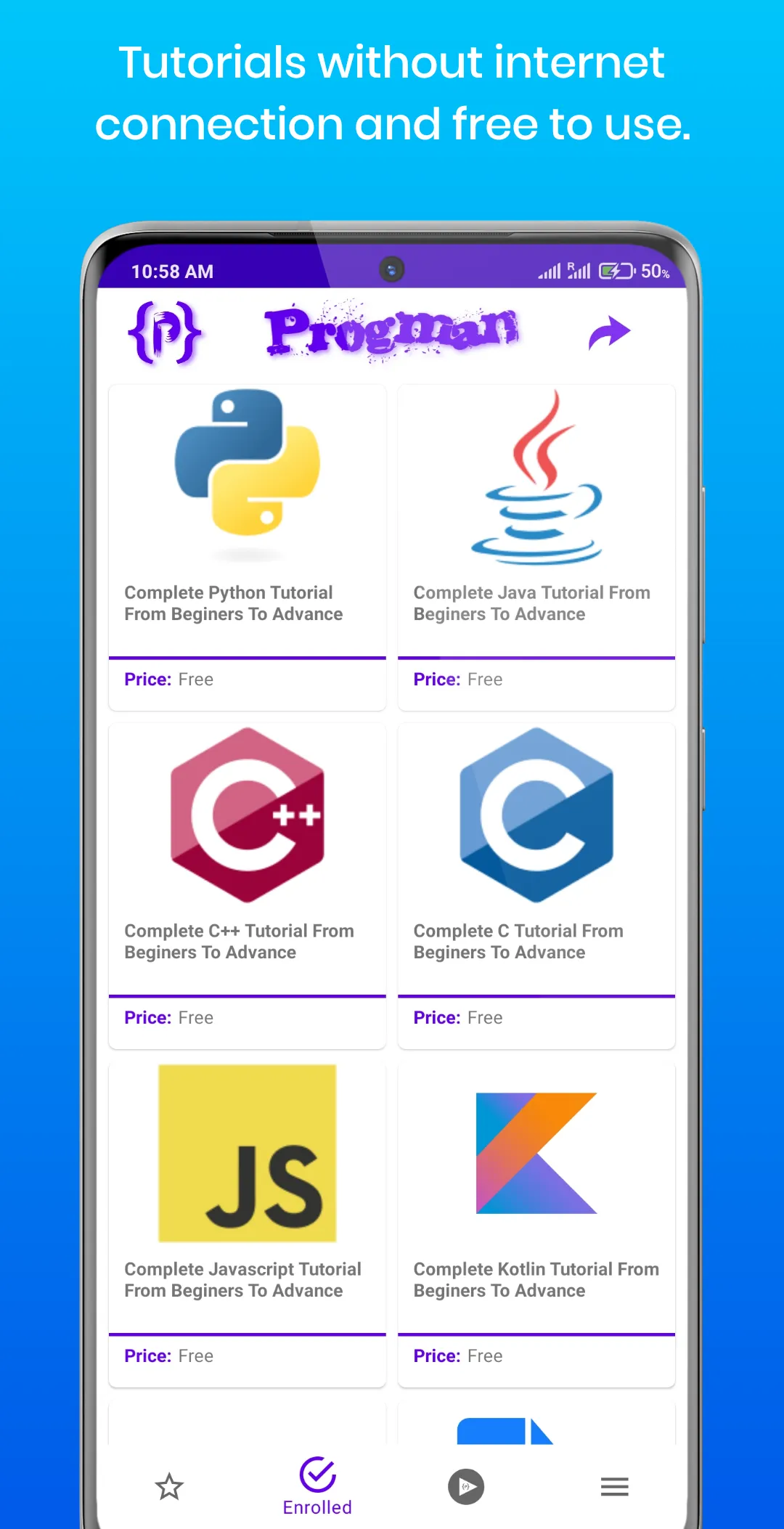 Progman: Learn to Code | Indus Appstore | Screenshot