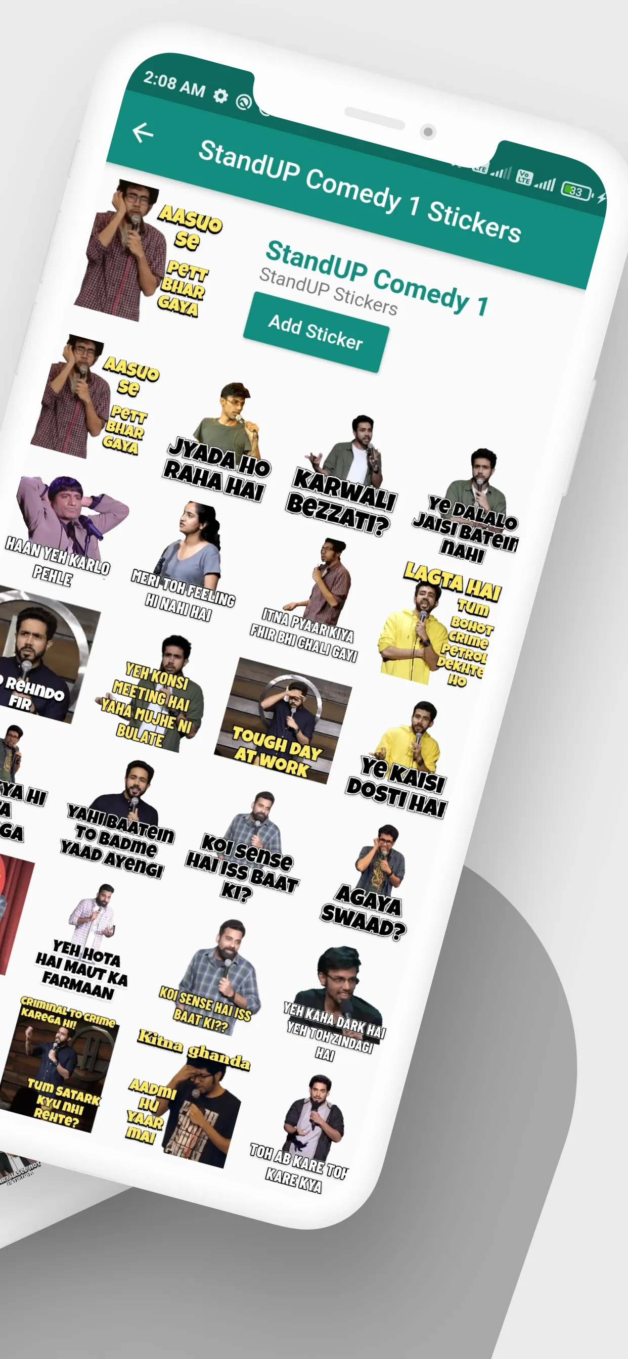 Standup Comedy Funny Stickers | Indus Appstore | Screenshot