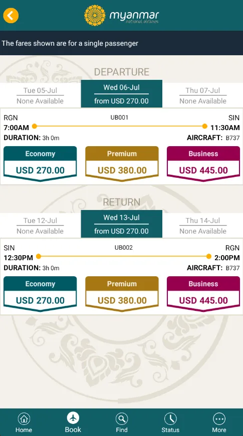 Myanmar National Airlines | Indus Appstore | Screenshot