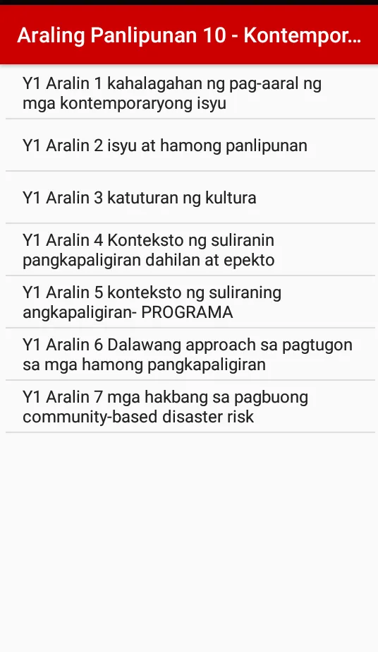 Araling Panlipunan 10 | Indus Appstore | Screenshot