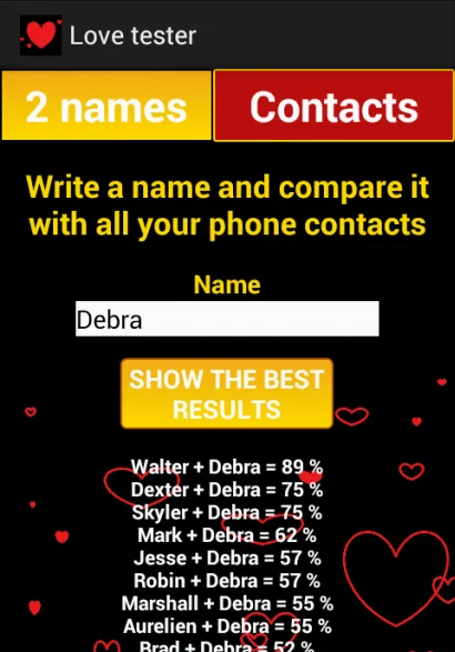 Compatibility love tester | Indus Appstore | Screenshot