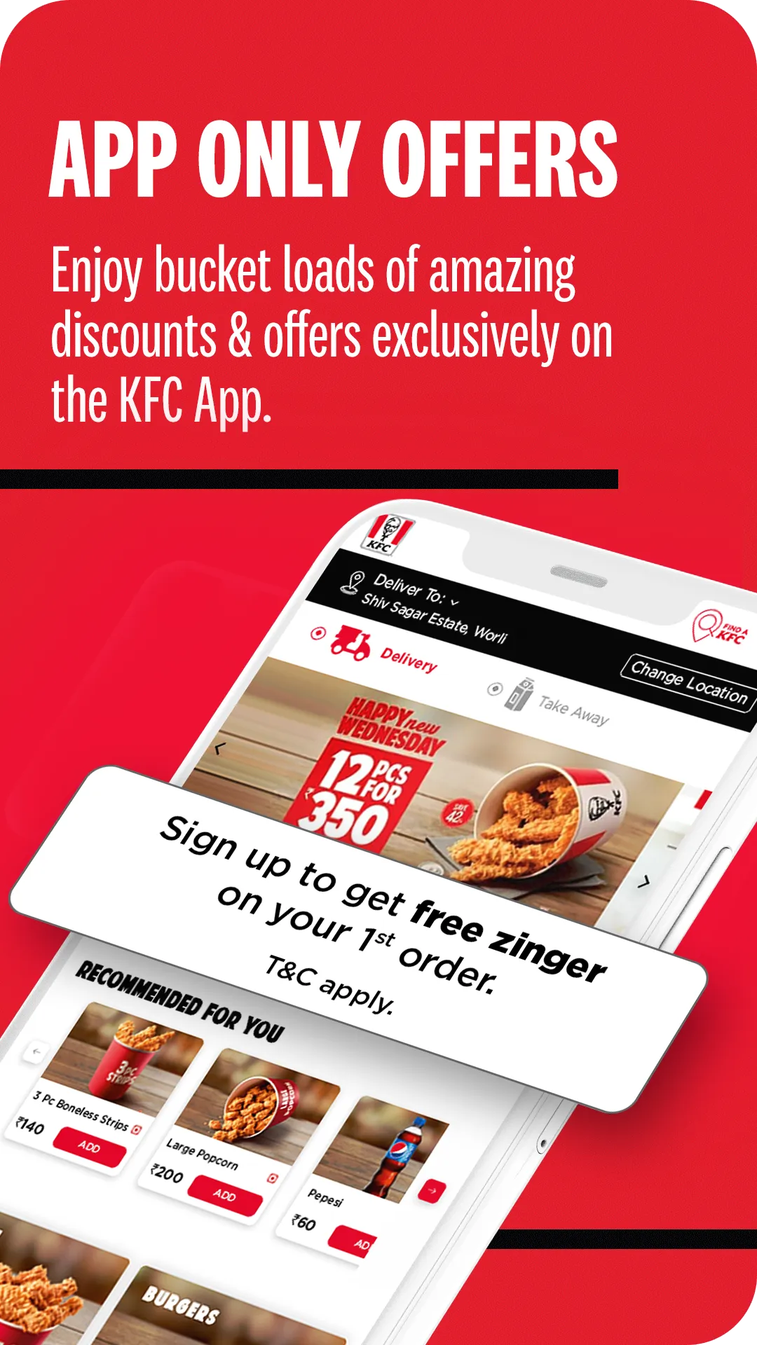 KFC India online ordering app | Indus Appstore | Screenshot