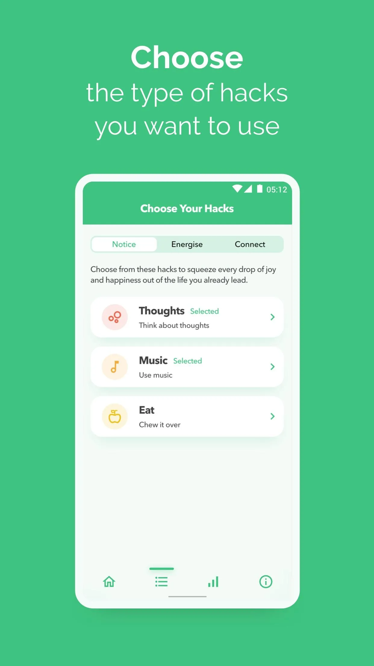 WellSenz – Wellbeing Hacks | Indus Appstore | Screenshot