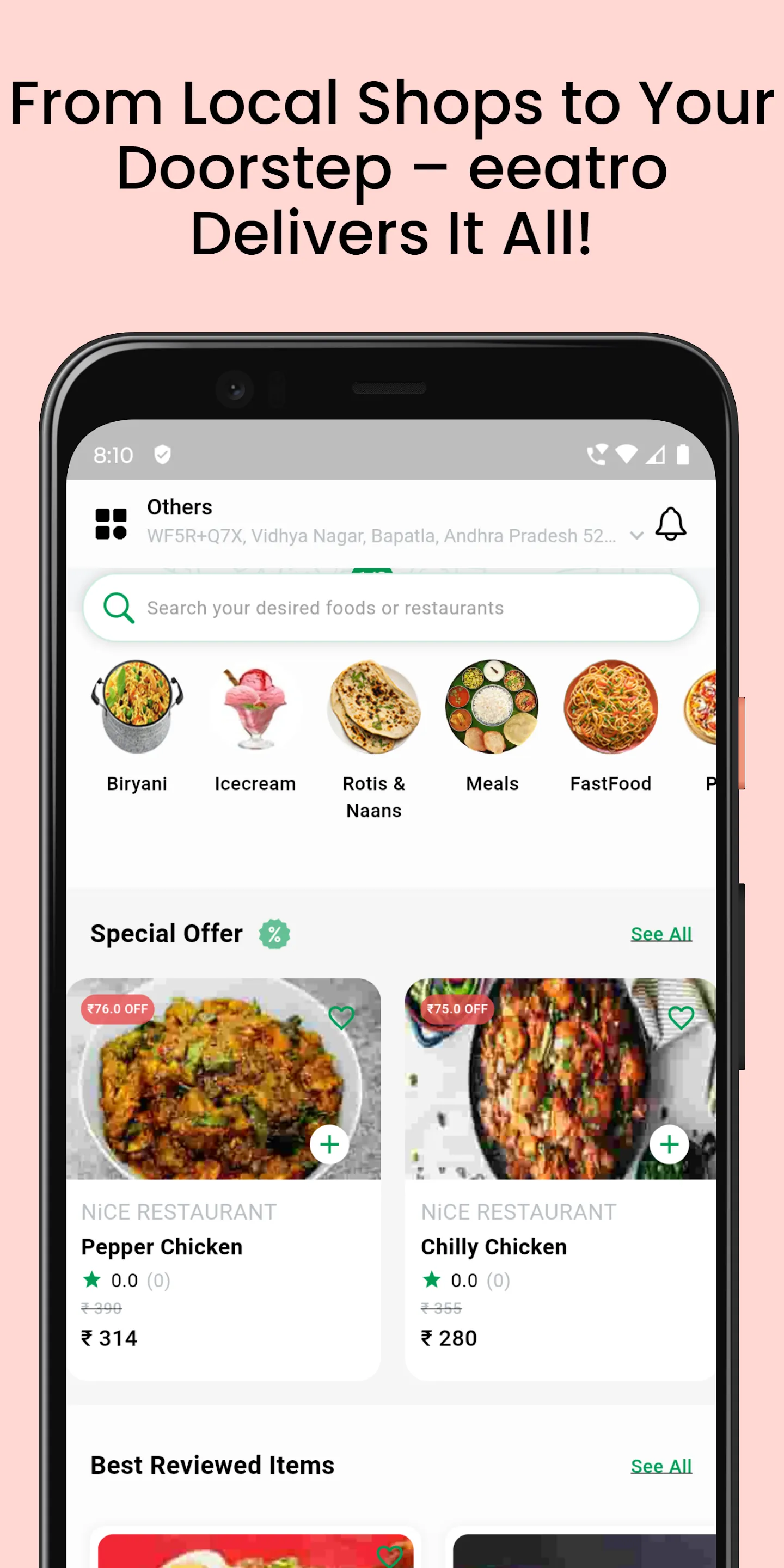 eeatro : Food Delivery | Indus Appstore | Screenshot