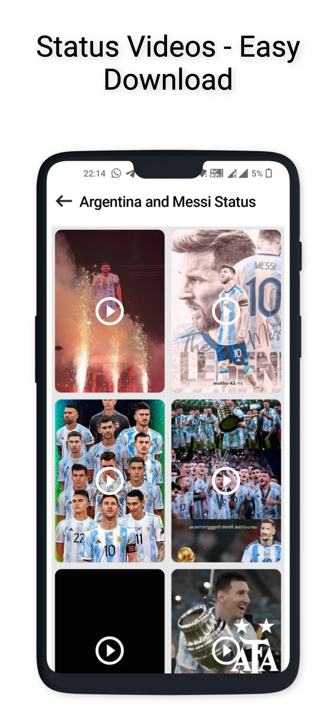 Argentina & Messi Status Video | Indus Appstore | Screenshot