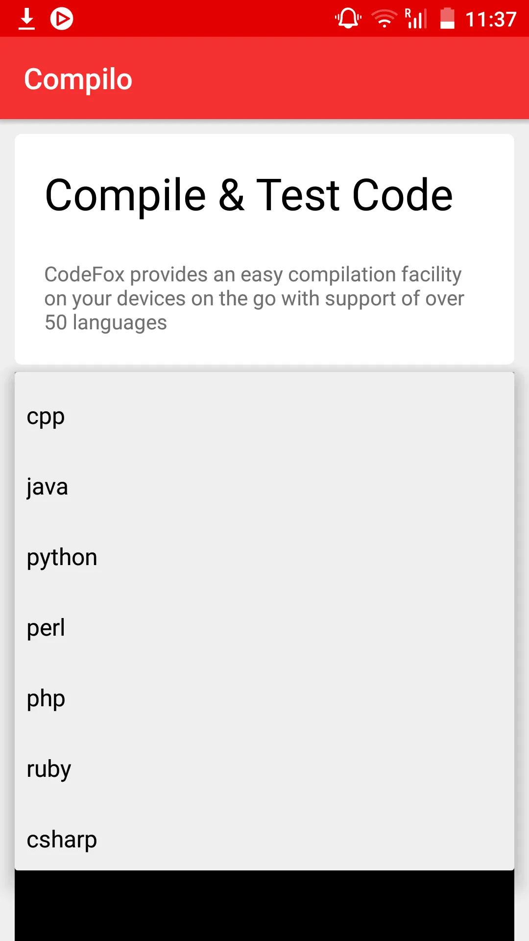 Compilo - Compile / Test code | Indus Appstore | Screenshot