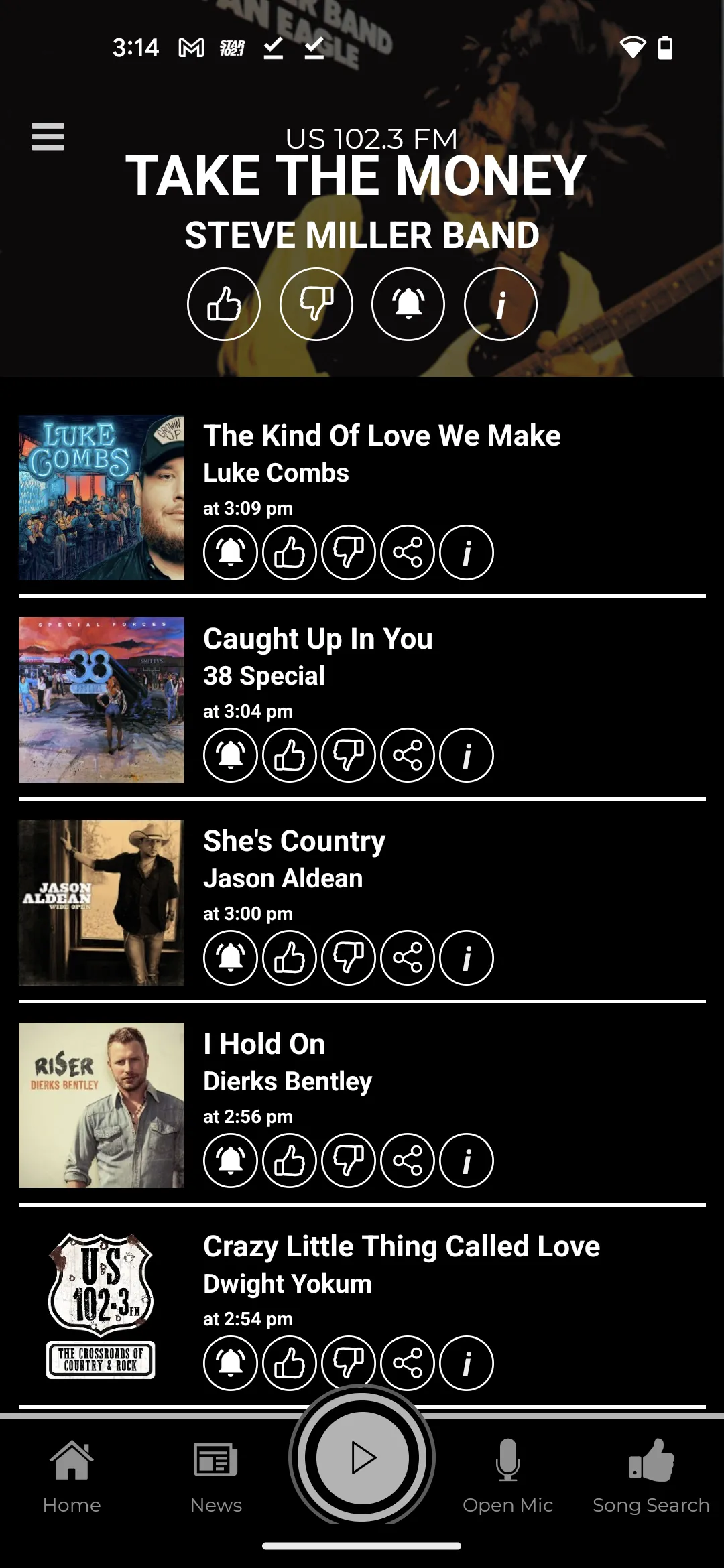 US102.3 - Ocala/Gainesville | Indus Appstore | Screenshot