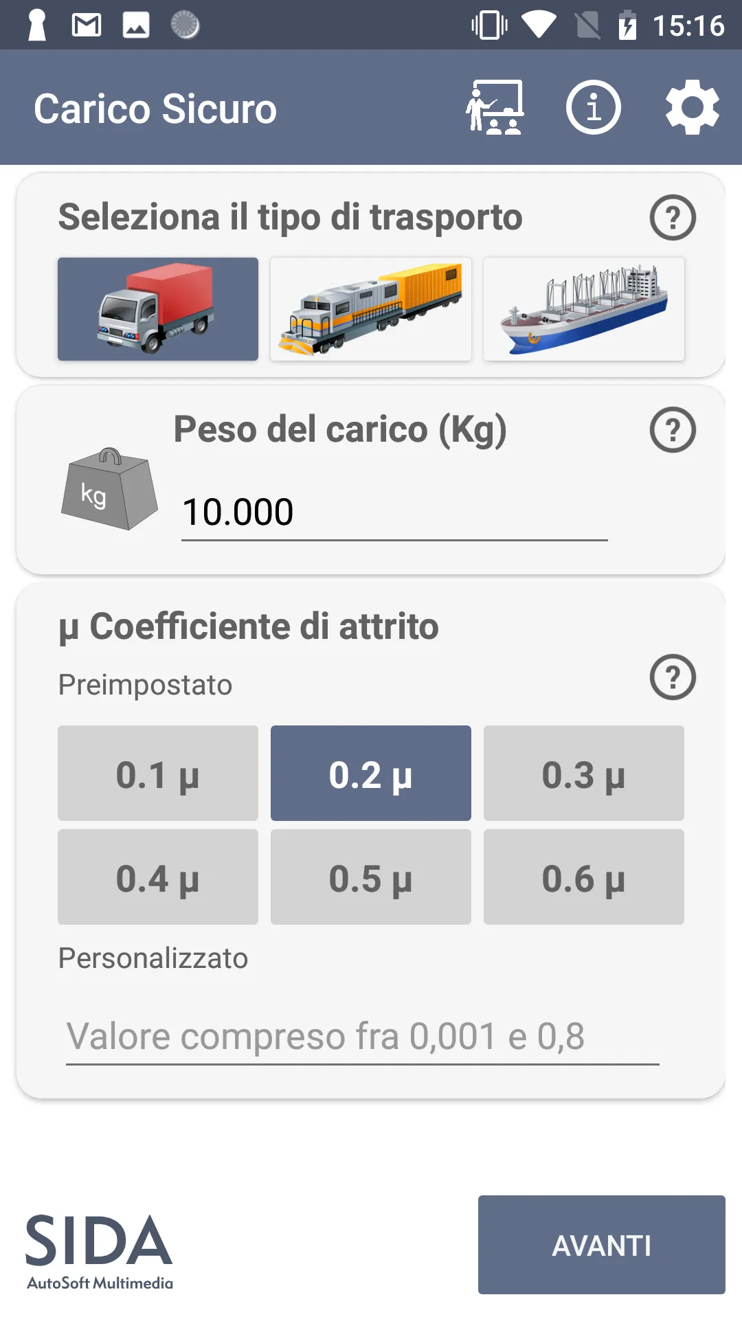 SIDA Carico Sicuro | Indus Appstore | Screenshot