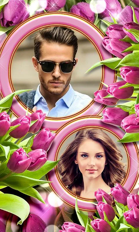 Flower Dual Photo Frames 2024 | Indus Appstore | Screenshot