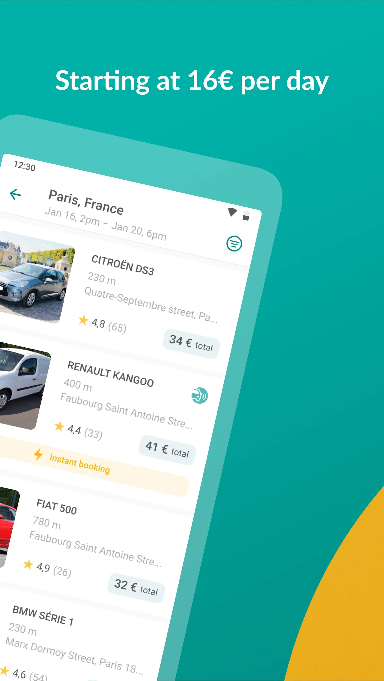 OuiCar : Car rental | Indus Appstore | Screenshot