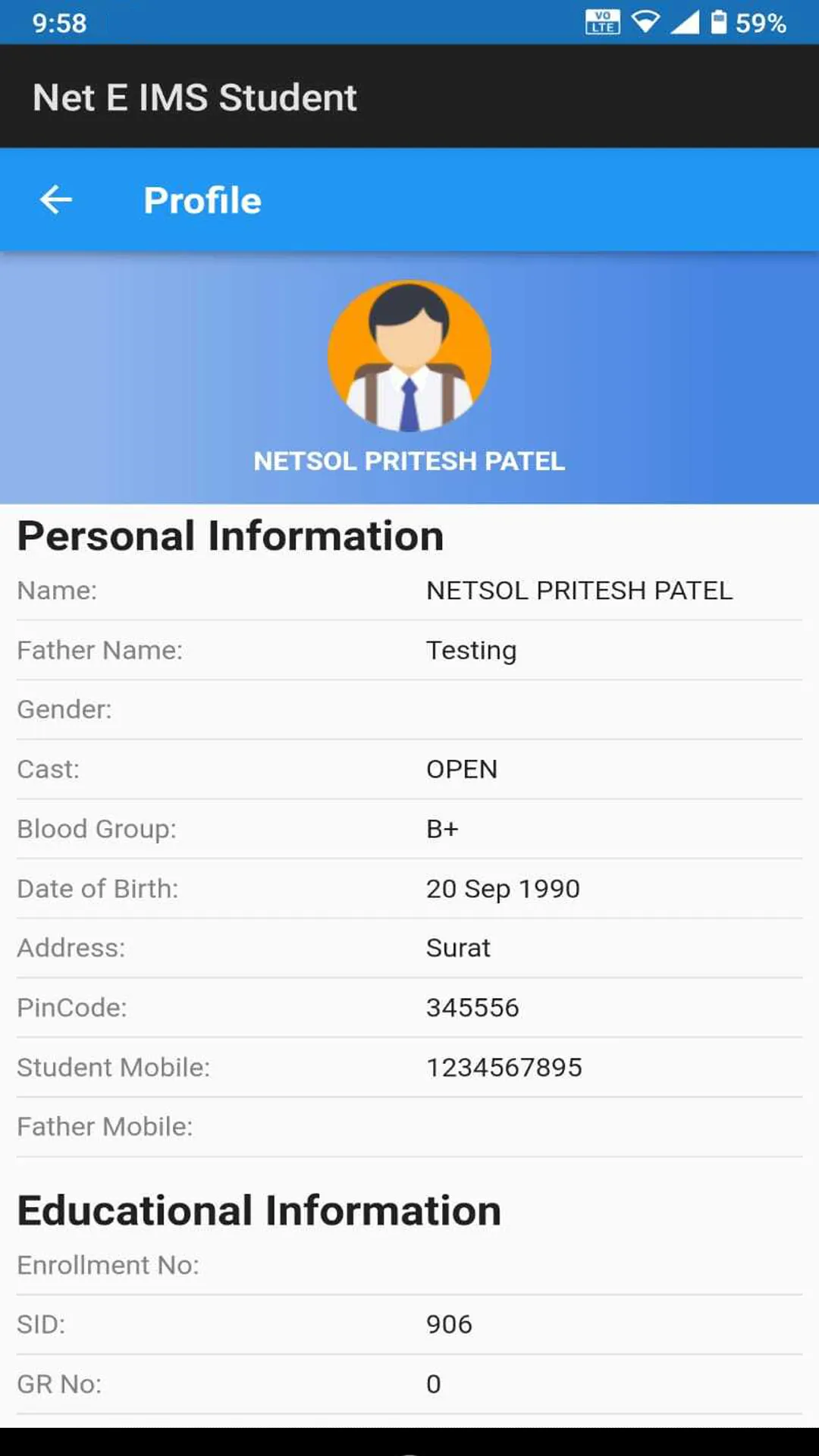 Net E IMS Student-2023 | Indus Appstore | Screenshot