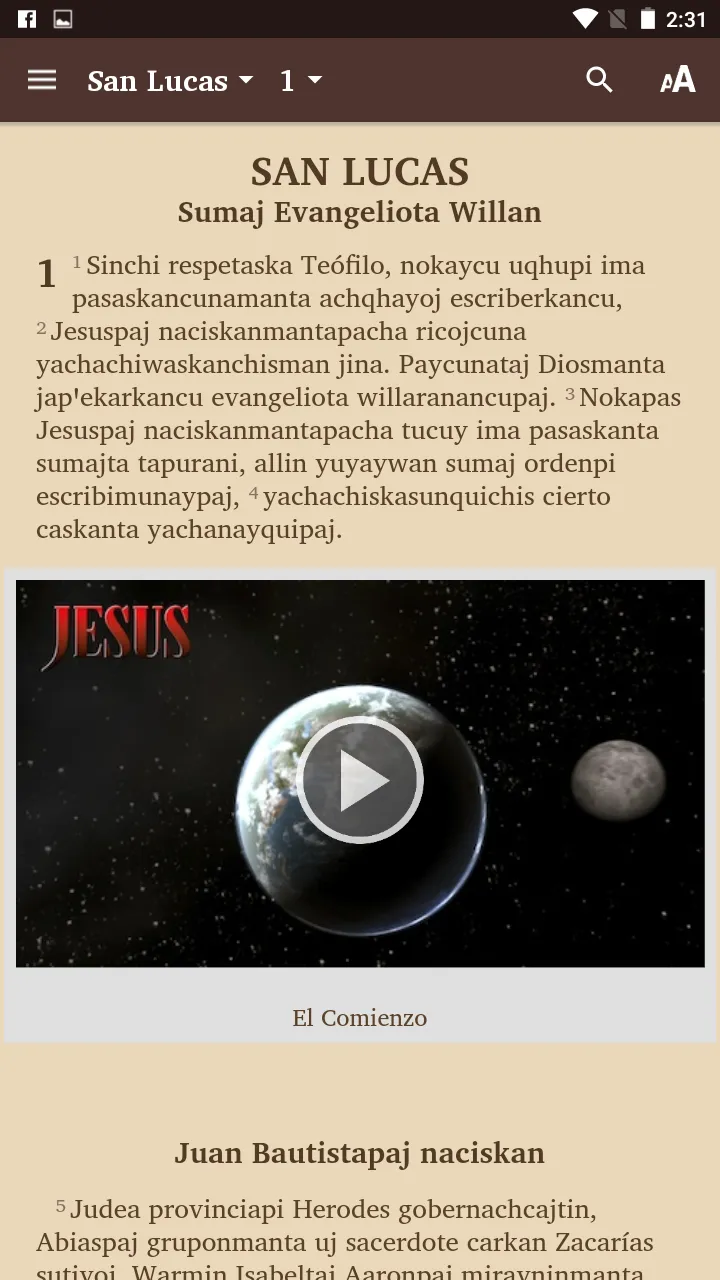 Quechua North Bolivia Bible | Indus Appstore | Screenshot