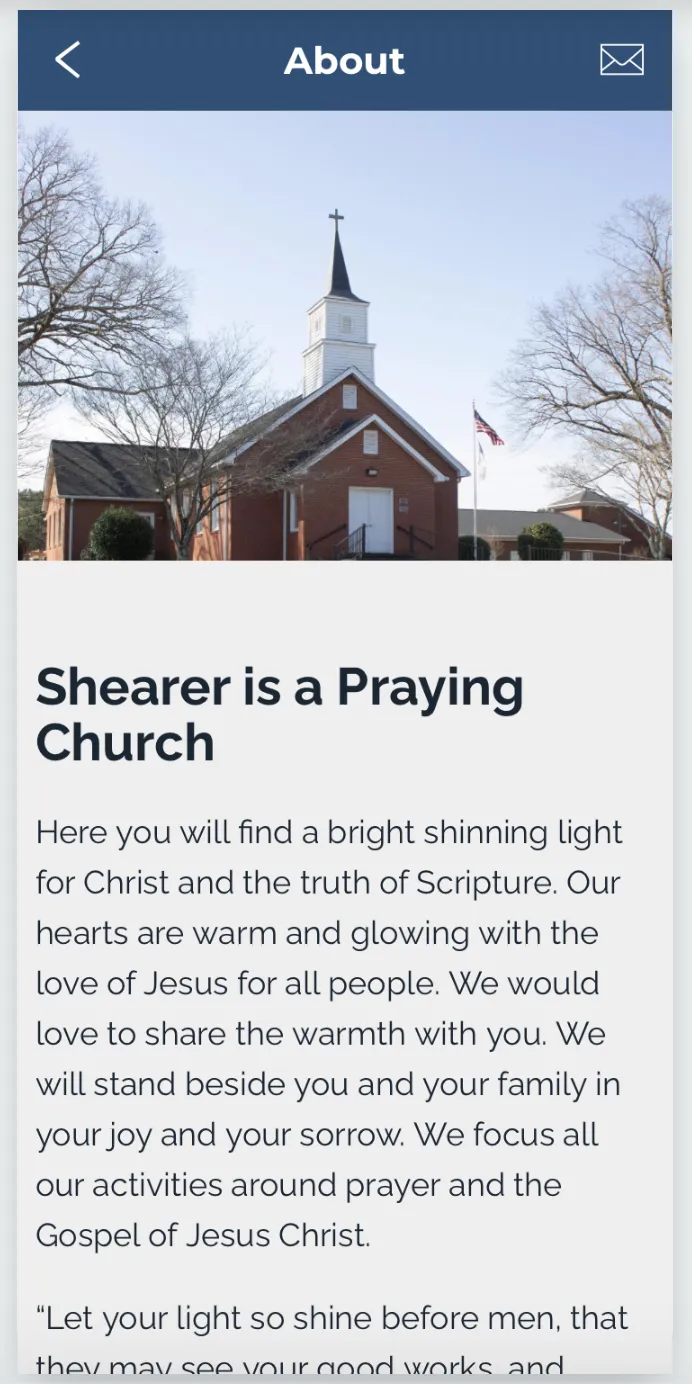 Shearer Presbyterian Church | Indus Appstore | Screenshot