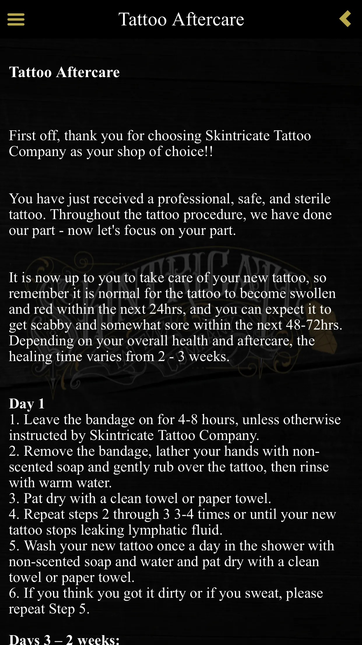 Skintricate Tattoo Company + | Indus Appstore | Screenshot