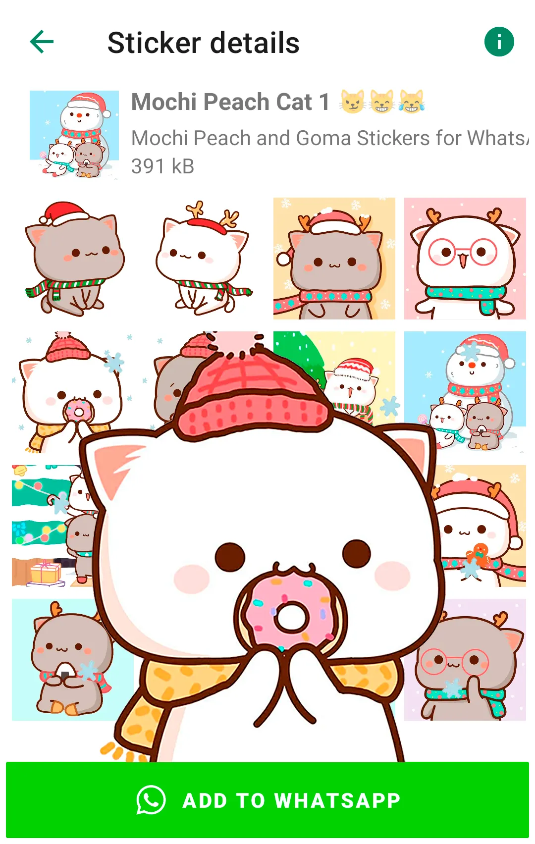 Mochi Cat Stickers WASticker | Indus Appstore | Screenshot