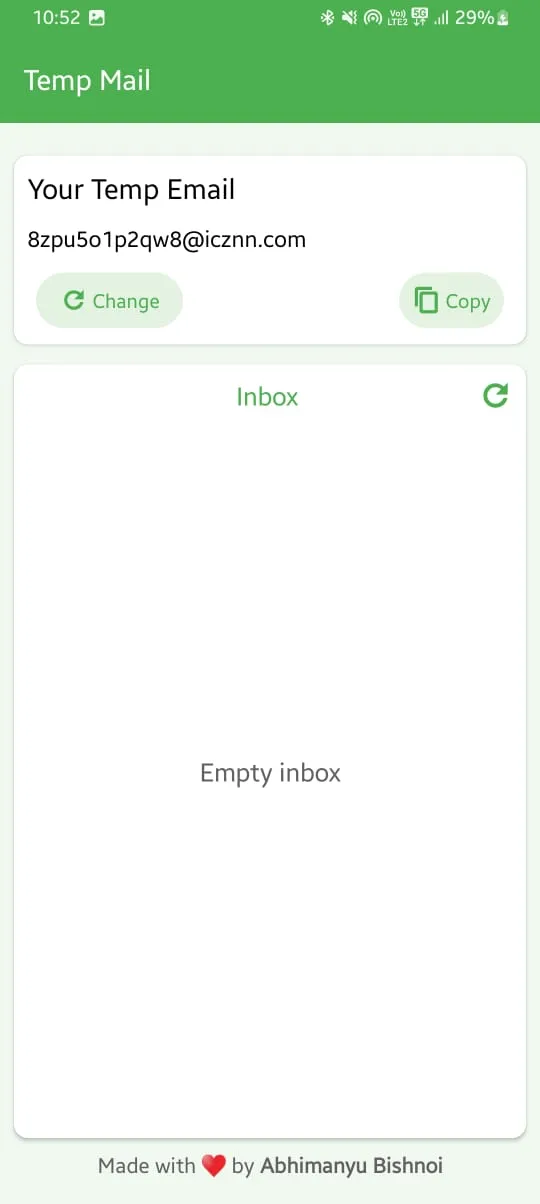 Temp Mail | Indus Appstore | Screenshot