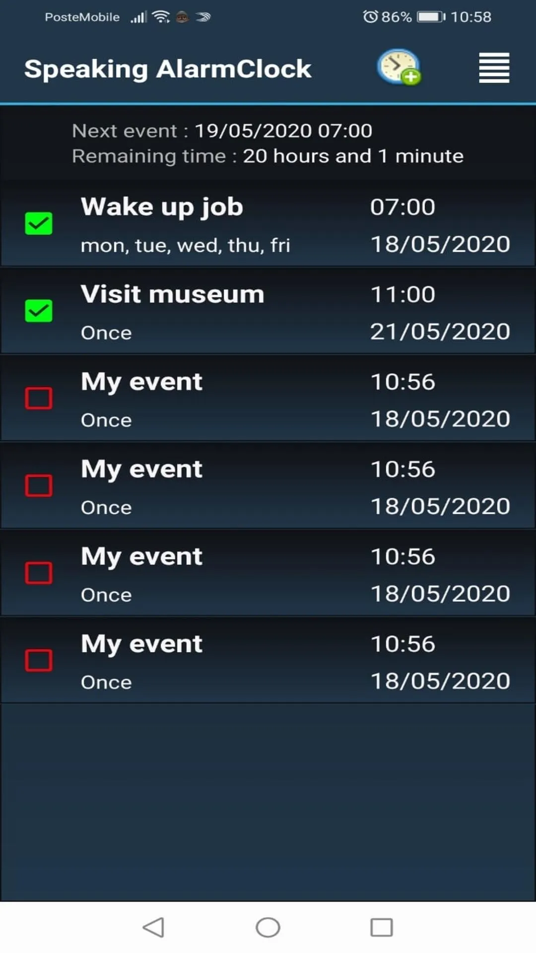 Speaking Alarm Clock-Memorandu | Indus Appstore | Screenshot