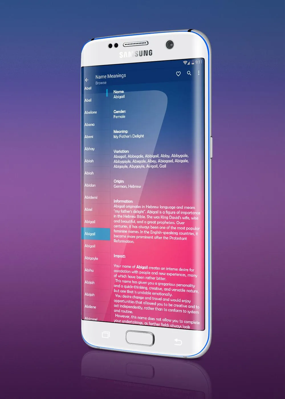 Name Meanings with Impact | Indus Appstore | Screenshot