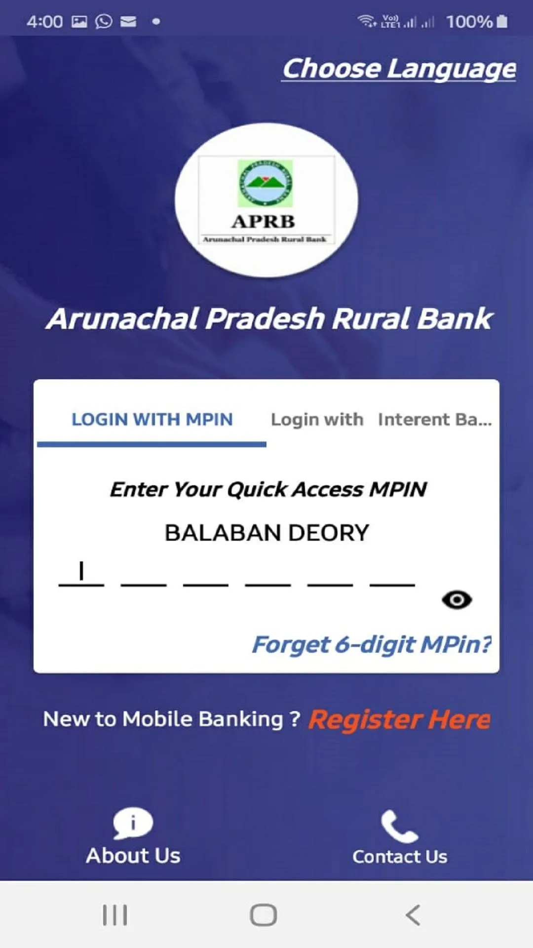 APRB Mobile Banking | Indus Appstore | Screenshot